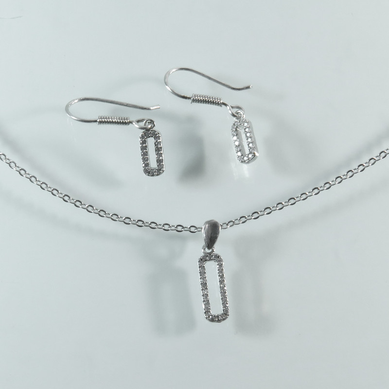 نیم ست نقره زنانه کد AV050