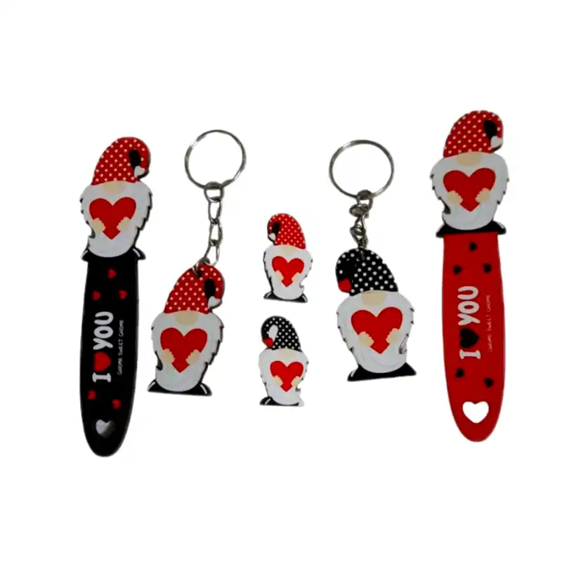 بسته لوازم التحریر مدل کوتوله قلبی مجموعه 6 عددی