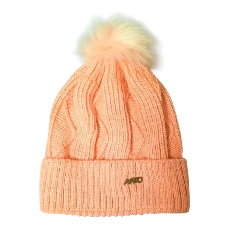 کلاه بافتنی زنانه مدل پوم دار داخل خز