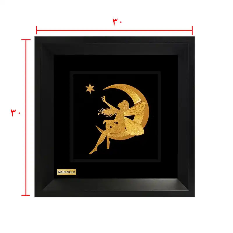 تابلو طلاکوب مدل ماه و فرشته کد T3D03