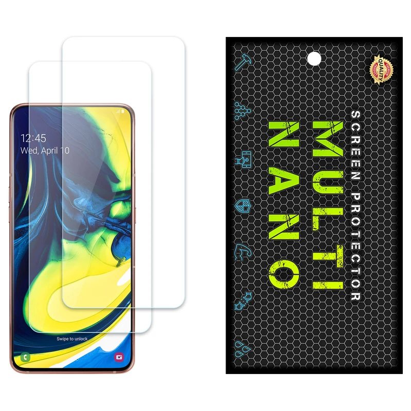 محافظ صفحه نمایش مولتی نانو مدل X-S2N مناسب برای گوشی موبایل سامسونگ Galaxy A80 بسته دو عددی