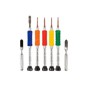 مجموعه 5 عددی پیچ گوشتی یاکسون مدل YX-8186 به همراه دو عدد قاب بازکن 