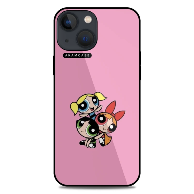 کاور آکام مدل AMCWA13M-POWERPUFF GIRLS11 مناسب برای گوشی موبایل اپل iPhone 13 Mini