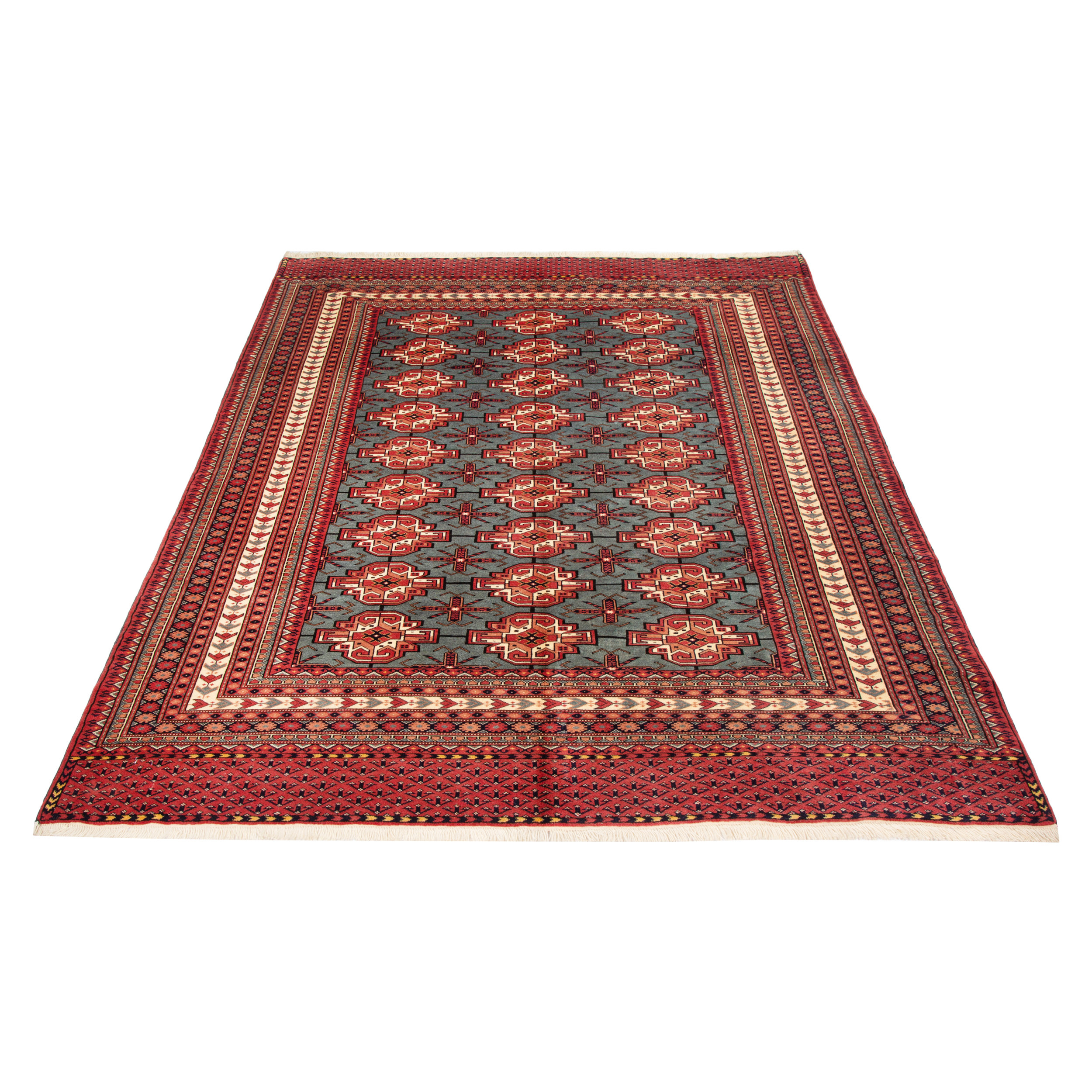 فرش دستبافت سه و نیم متری مدل ترکمن کد 40x1965