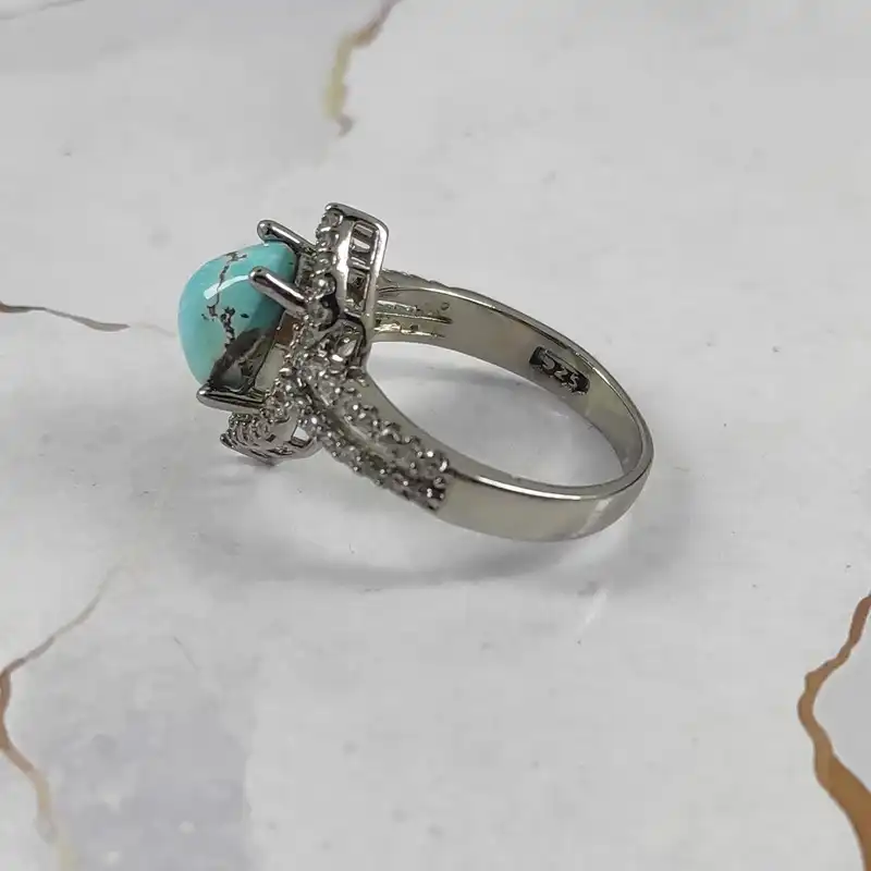 انگشتر نقره زنانه سلین کالا مدل فیروزه کد 22