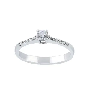 انگشتر طلا 18 عیار زنانه جواهری سروری مدل 11244