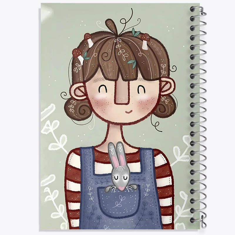 دفتر مشق 100 برگ خندالو طرح دخترانه کد N5630