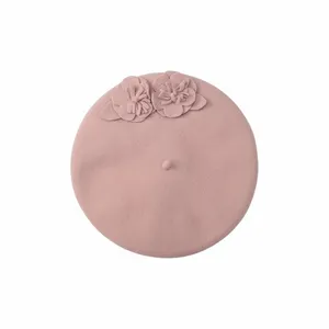 کلاه برت زنانه آی ام مدل نمدی گلدار1007300001