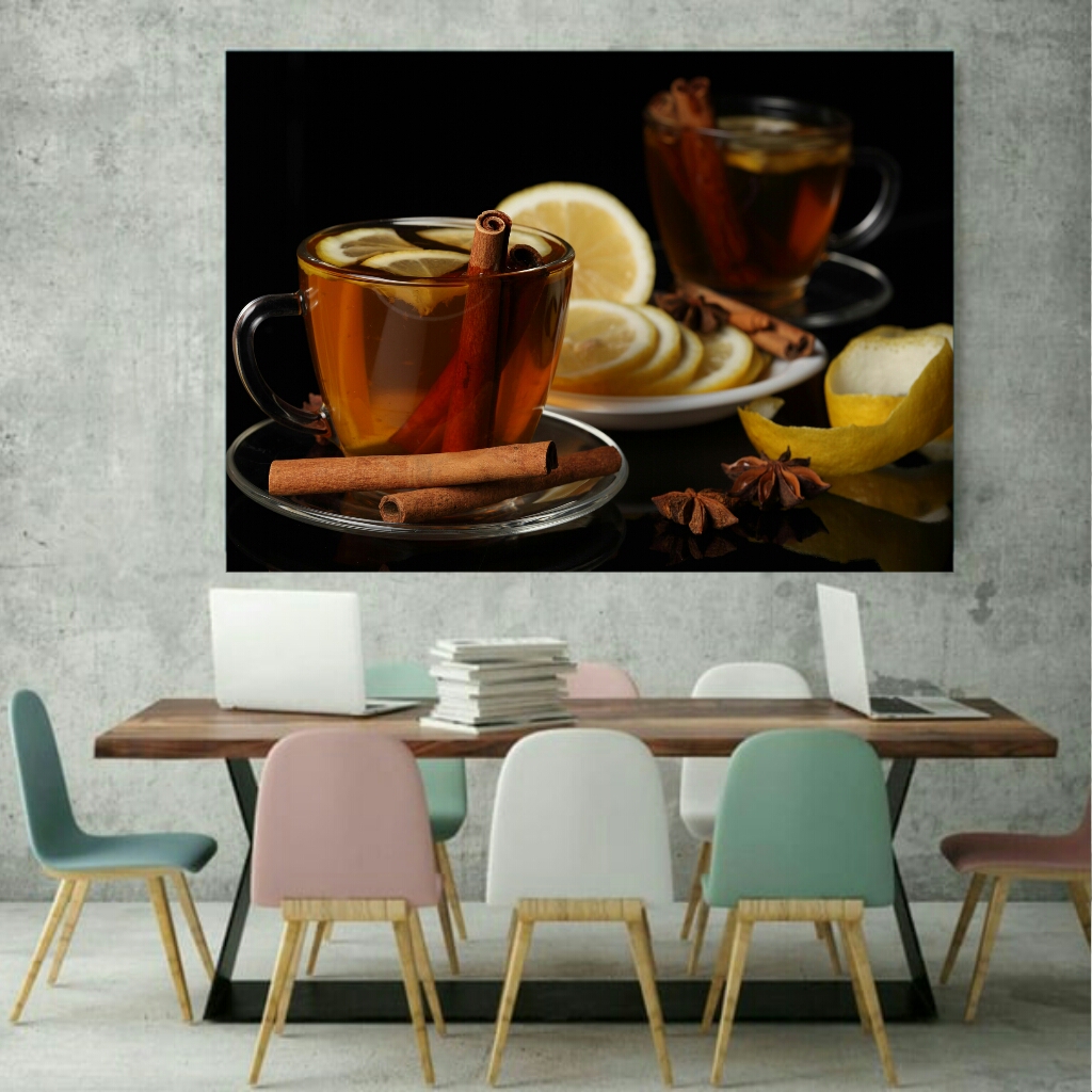 پوستر دیواری طرح فنجان چای مدل PO1613