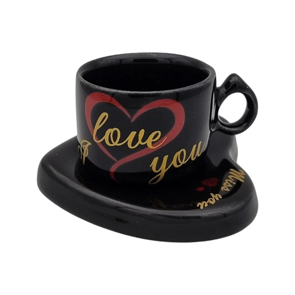 فنجان و نعلبکی مدل قلبی کد 14121xILoveYou