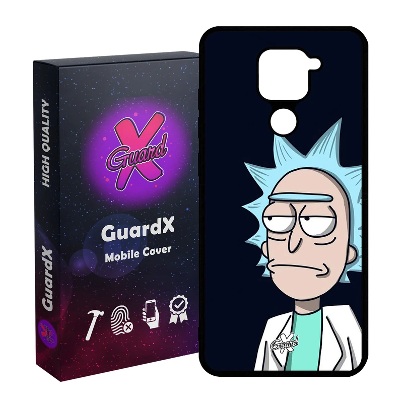کاور گارد ایکس طرح Rick and Morty مدل Glass10030 مناسب برای گوشی موبایل شیائومی Redmi Note 9