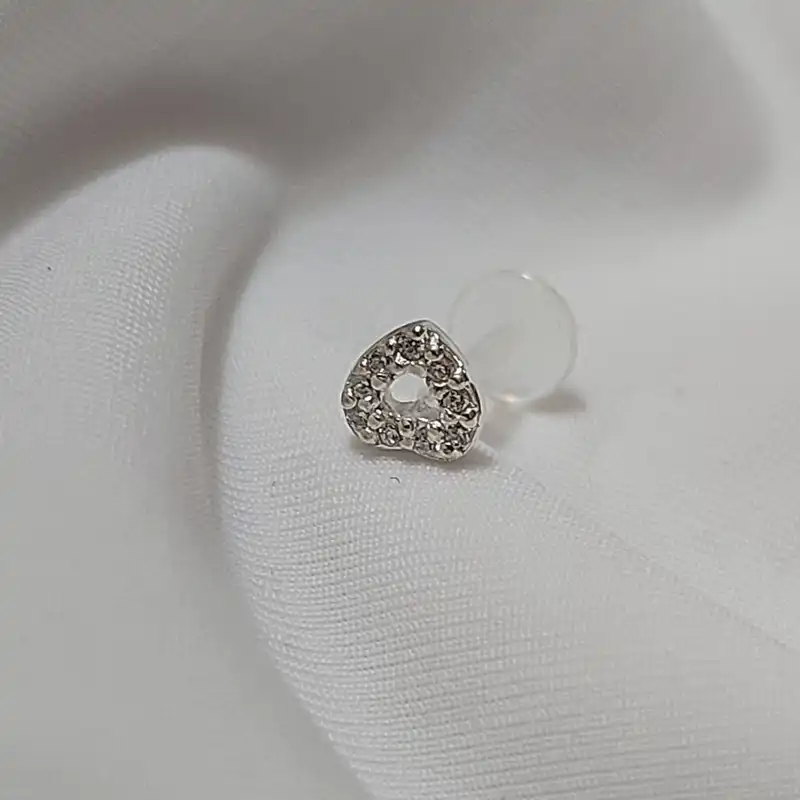 پیرسینگ نقره زنانه آی ام مدل قلب