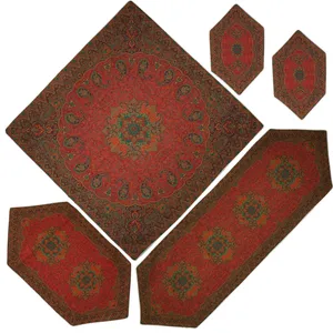 ست 5 تکه رومیزی ترمه مدل نسترن کد ADW5-5