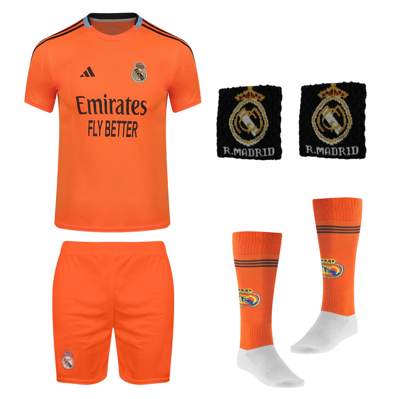 ست 5 تکه لباس ورزشی پسرانه مدل رئال مادرید طرح امباپه کد 2025away