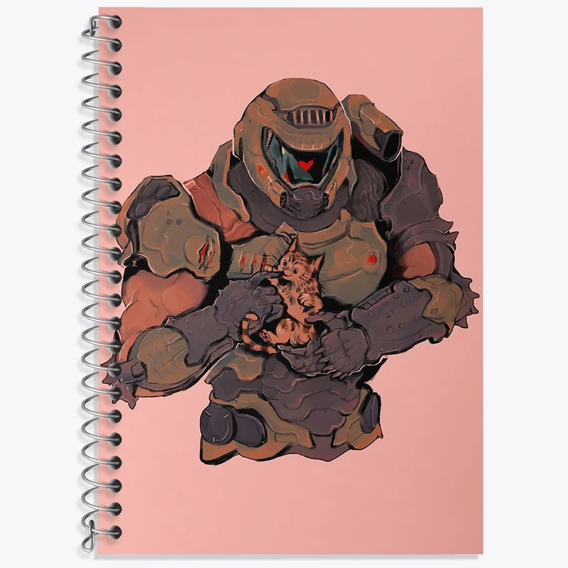 دفتر زبان 50 برگ خندالو مدل سه خط طرح بازی هیلو (Halo) کد 31491