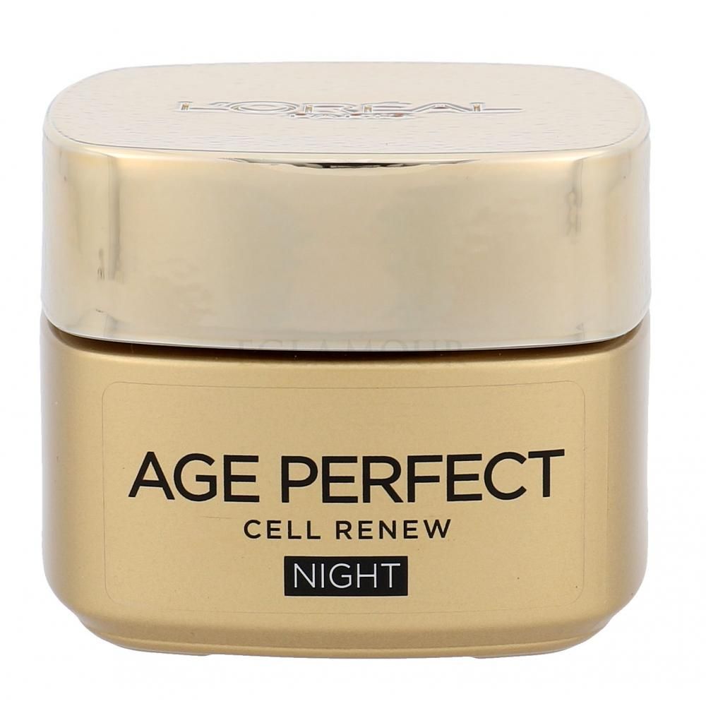 کرم ضد چروک شب لورآل سری Age Perfect مدل Cell Renew حجم 50 میلی لیتر