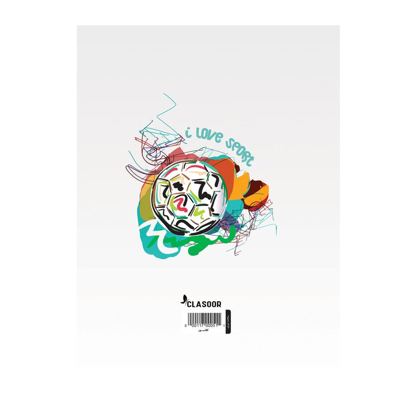 دفتر کلاسوری 80 برگ پروانه مدل آبرنگ فوتبالیست