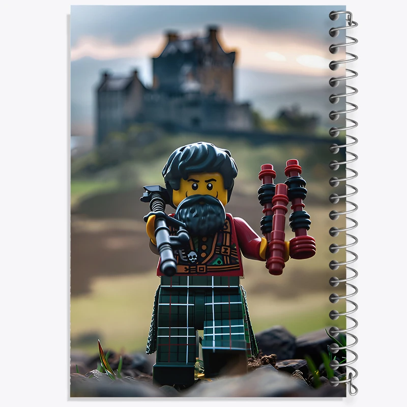 دفتر ژورنال نویسی 50 برگ خندالو مدل نقطه ای طرح لگو (Lego) کد F6551