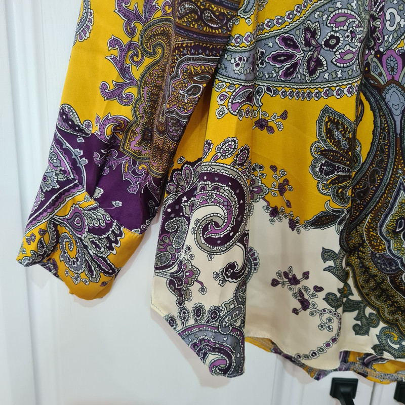 شومیز آستین بلند زنانه مدل پترن بته جقه کد ۴