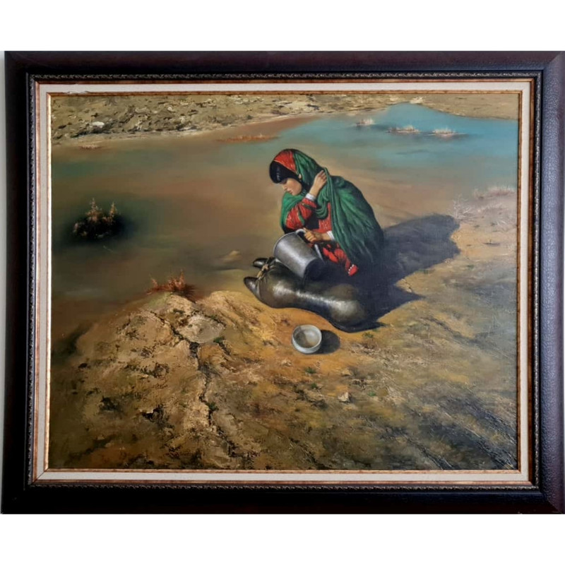 تابلو رنگ روغن مدل دختر