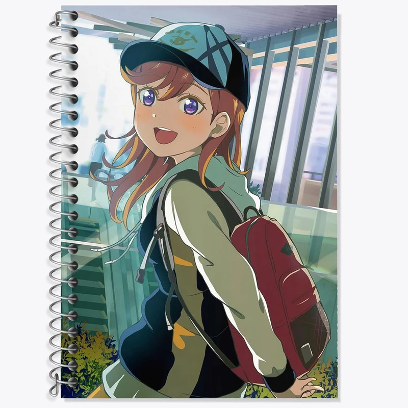 دفتر زبان 50 برگ خندالو مدل سه خط طرح کانون انیمه مادوکا مجیکا Madoka Magica کد 18426