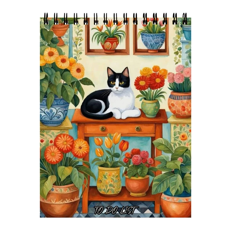 دفتر برنامه ریزی 60 برگ طرح گربه کد 928