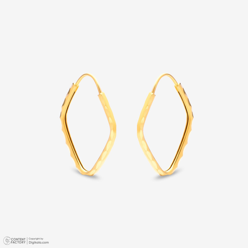 گوشواره حلقه‌ای طلا 18 عیار زنانه مایا ماهک مدل ME1248 - 5