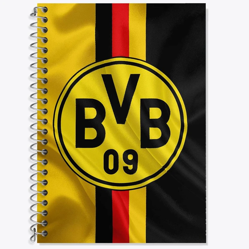 دفتر زبان 50 برگ خندالو مدل سه خط طرح باشگاه دورتموند کد 27458