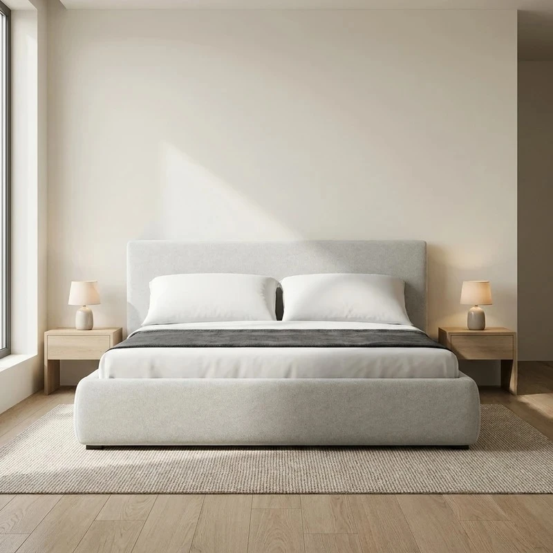 تخت‌خواب چوب یک و نیم نفره شاهان دکور مدل دایان سایز 127 * 200 سانتی‌متر