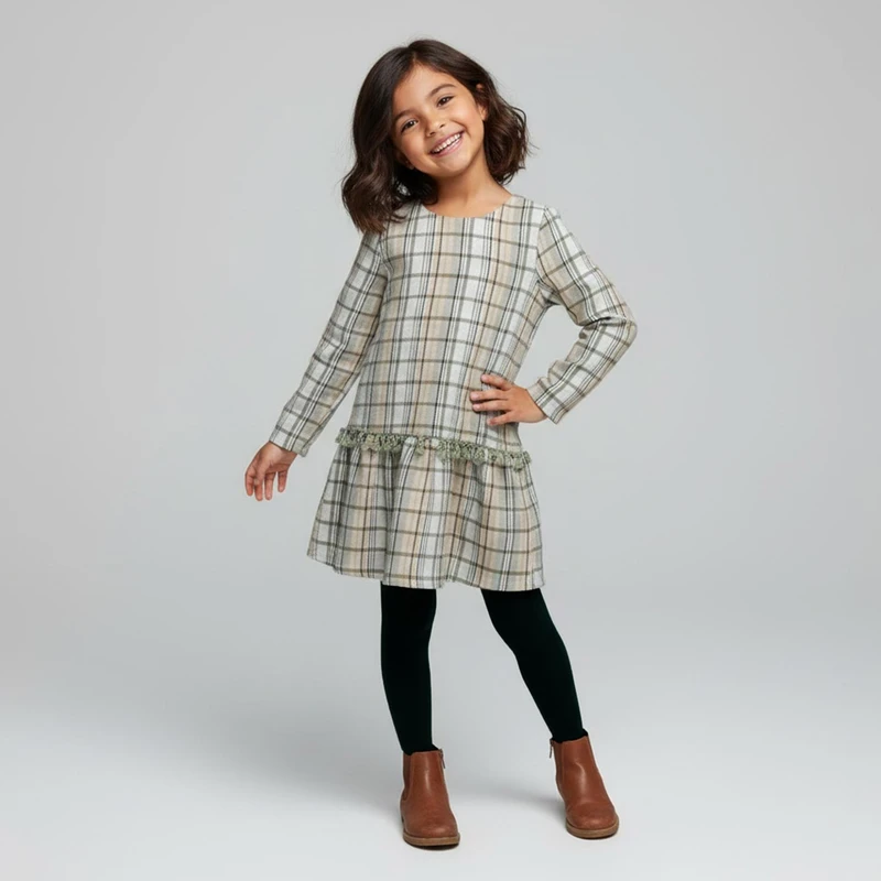 پیراهن دخترانه فیورلا مدل سمن کد 43505