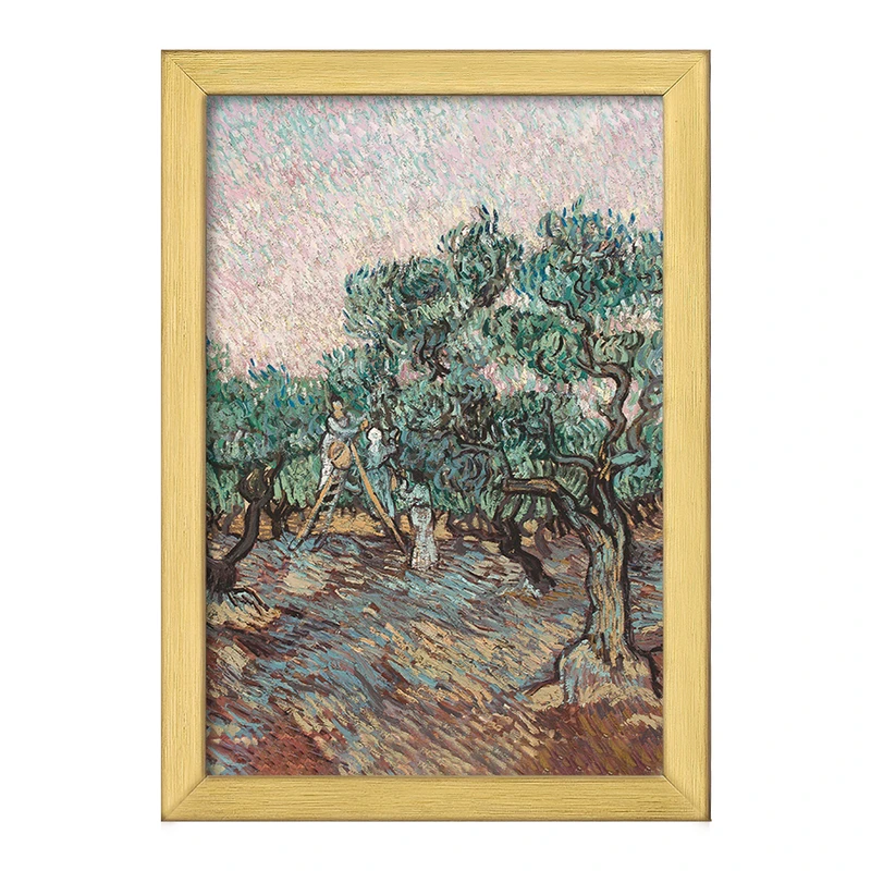 تابلو خندالو طرح زنان در حال چیدن زیتون ونسان ونگوگ (Van Gogh) کد 36783
