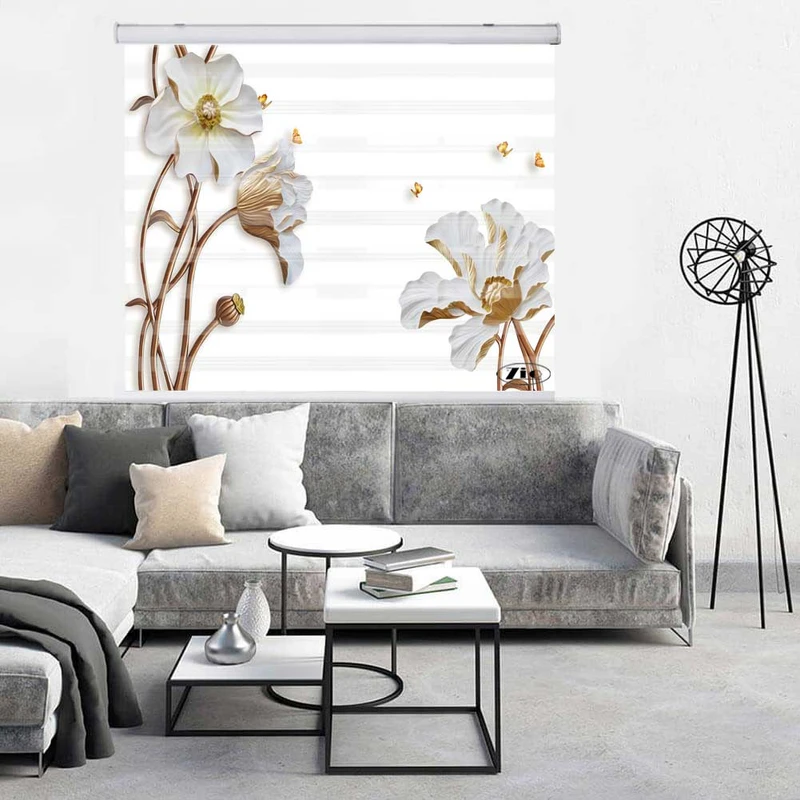 پرده زبرا زیو کد 3D1395 سایز 150x200 سانتی متر