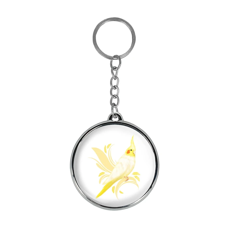 جاکلیدی خندالو طرح پرندگان زینتی مدل دوطرفه کد 3048730488