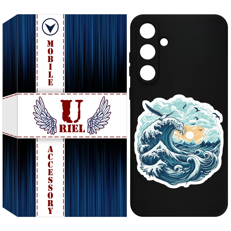 کاور یوریل مدل KSH کد 99 طرح موج دریا مناسب برای گوشی موبایل سامسونگ Galaxy S24 FE
