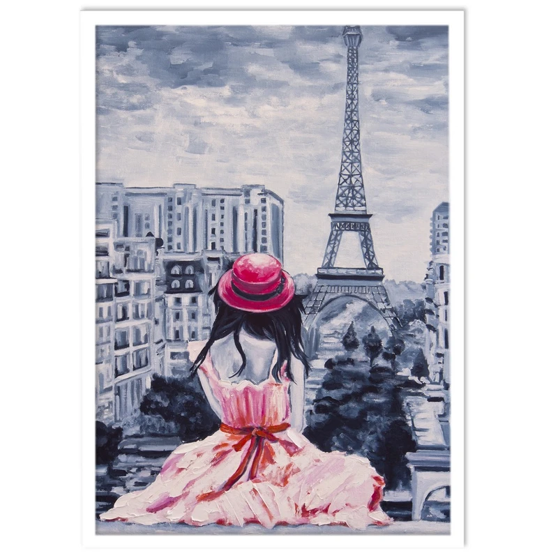 تابلو نوری بکلیت طرح طراحی آبرنگ برج ایفل مدل W-S1341