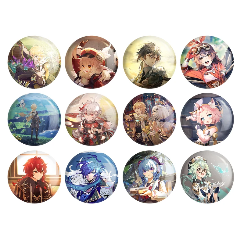 پیکسل خندالو مدل بازی گنشین ایمپکت Genshin Impact کد 1547 مجموعه 12 عددی