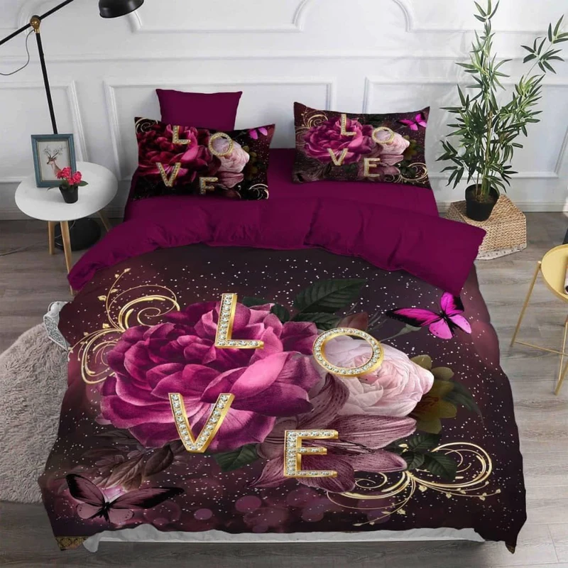 سرویس روتختی مدل love دو نفره 6 تکه