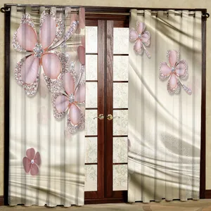 پرده مدل گل دار مخمل پانچی کد 1327 سایز 140x280 سانتی متر