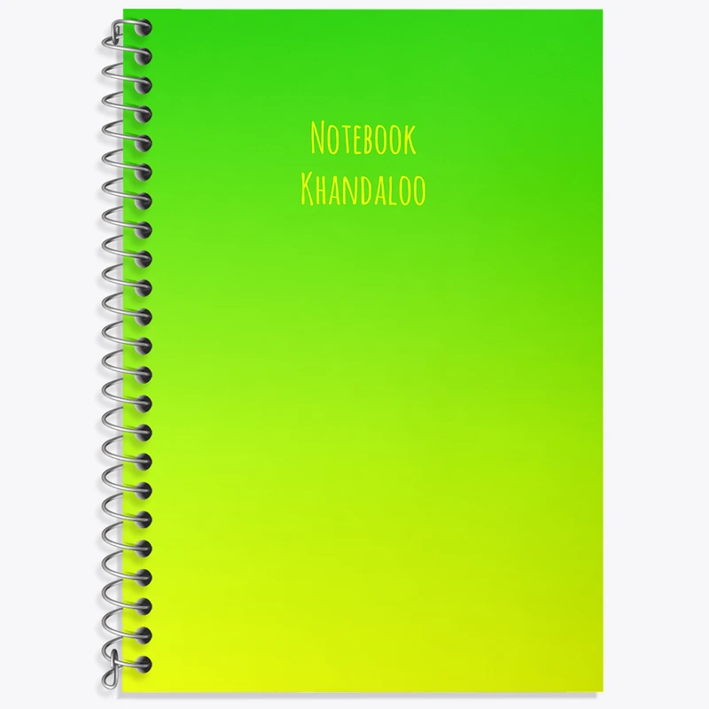 دفتر زبان 50 برگ خندالو مدل دو خط طرح رنگ سبز کد N5446