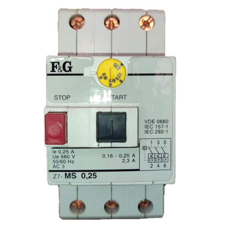 کلید حرارتی اف اند جی مدل Z7-MS 0.16-0.25A