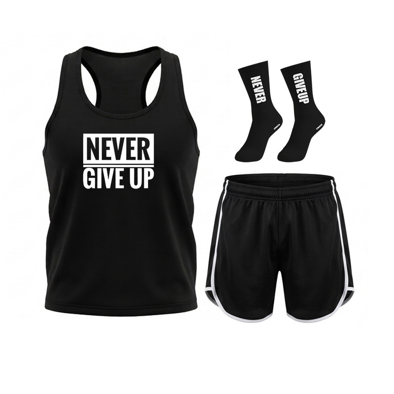 ست 3 تکه لباس ورزشی مردانه چیاکو مدل NEVER GIVEUP