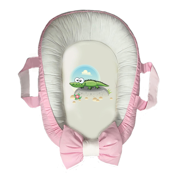 سرویس خواب سه تکه نوزاد مدل گارد محافظ دار طرح تمساح کد 038