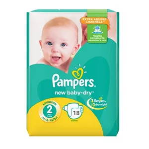پوشک پمپرز مدل Baby Dry سایز 2 بسته 18 عددی
