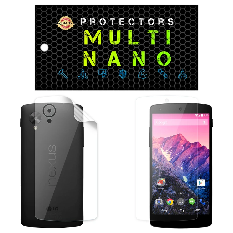 محافظ صفحه نمایش مولتی نانو مدل X-SFT مناسب برای گوشی موبایل ال جی Nexus 5 به همراه محافظ پشت