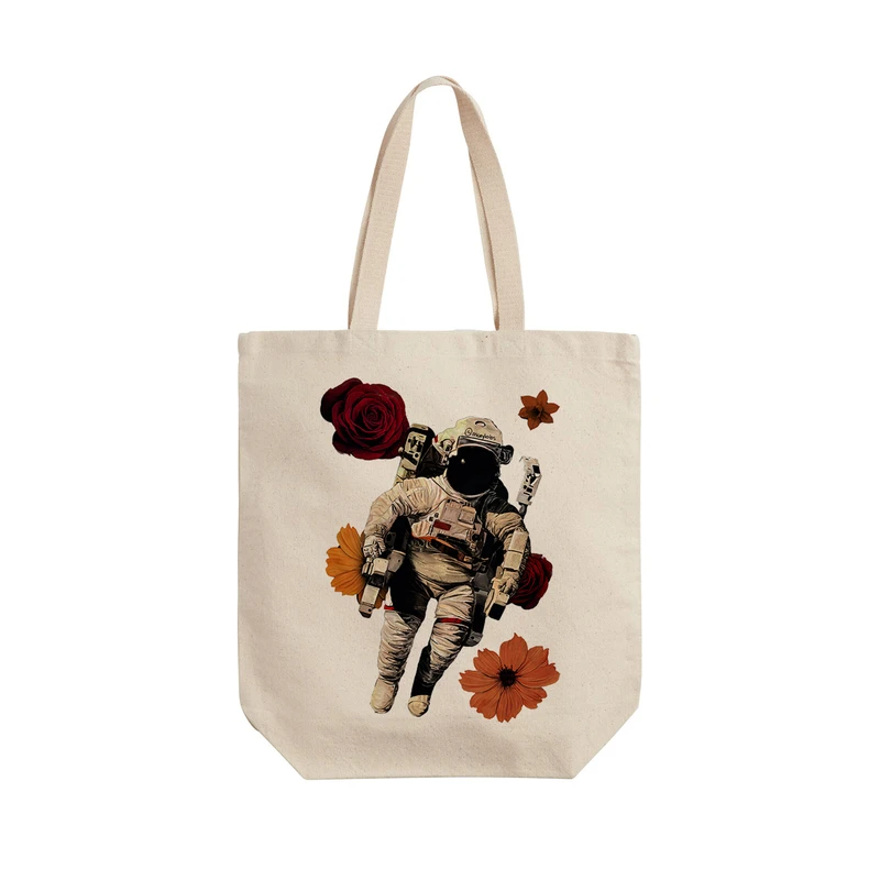 ساک خرید ترمه طراحان ایده مدل سیاره گلها کد cfp1494 - L