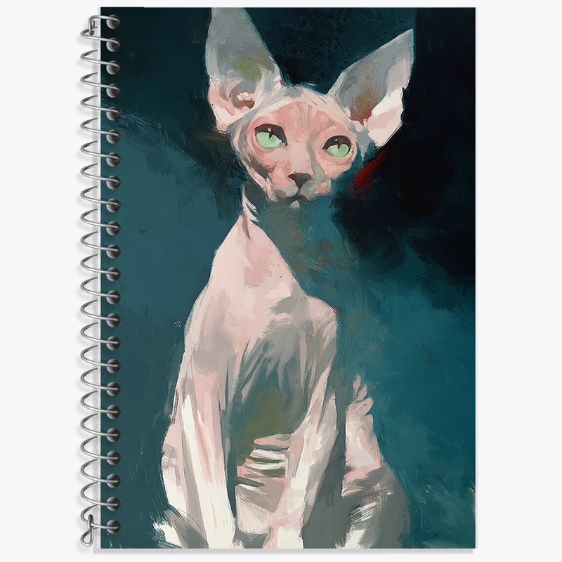 دفتر لغت 50 برگ خندالو طرح گربه (Cat) کد F980