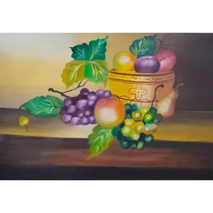 تابلو نقاشی رنگ روغن طرح طبیعت بی جان کد 14