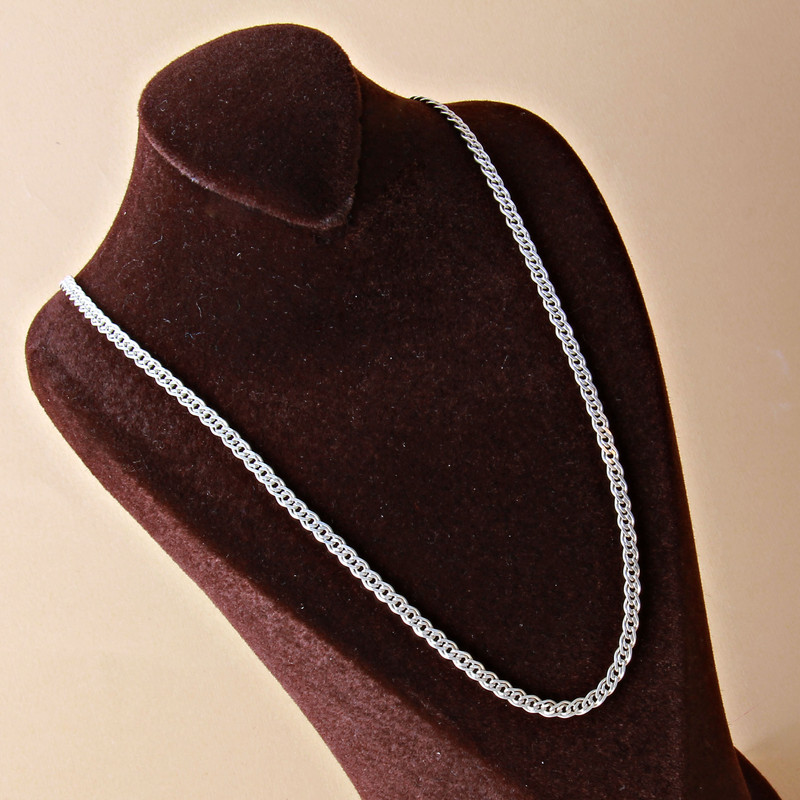 زنجیر نقره مردانه بازرگانی میلادی کد ZR_007