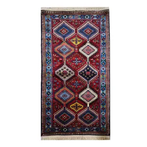 فرش دستباف کناره طول دو متر طرح لوزی مدل AA