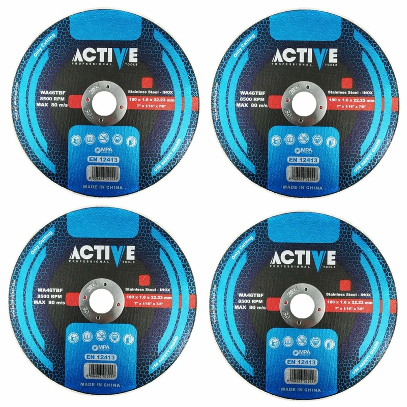  صفحه فرز استیل بر اکتیو تولز مدل 180X1.6 بسته 4 عددی